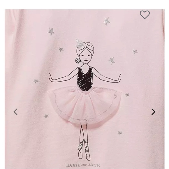 Janie & Jack Ballerina Shirt size 7 - Picture 2 of 9